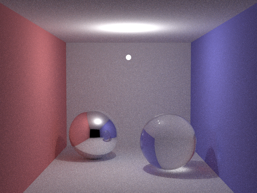 path tracing with regularisation 16 spp